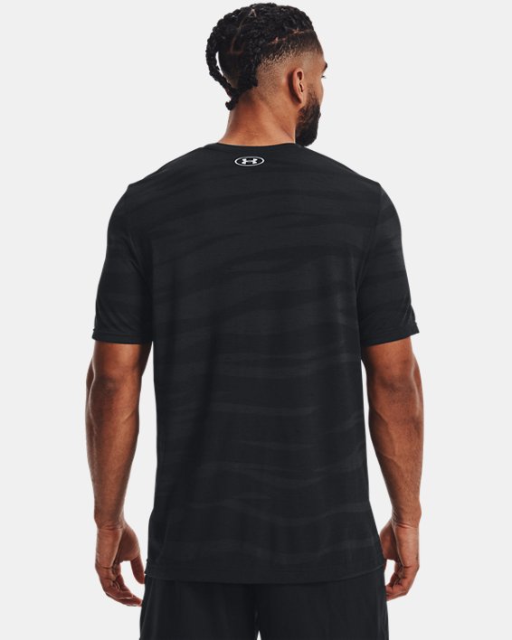 Camiseta de manga corta UA Seamless Wave para hombre, Black, pdpMainDesktop image number 1
